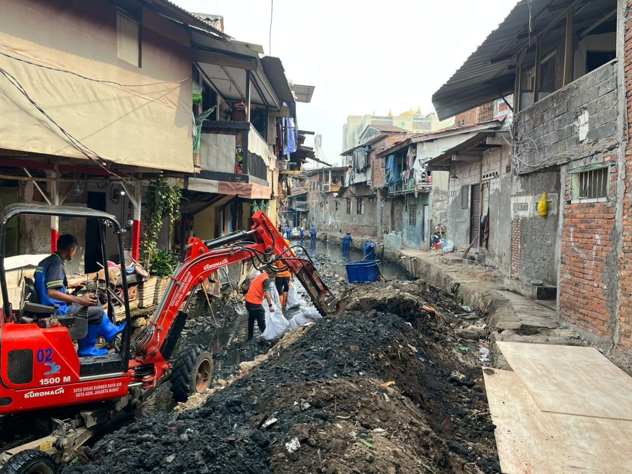 Kali Anak Krukut Jakarta Pusat <b>(NTVNews.id/Adiansyah)</b>