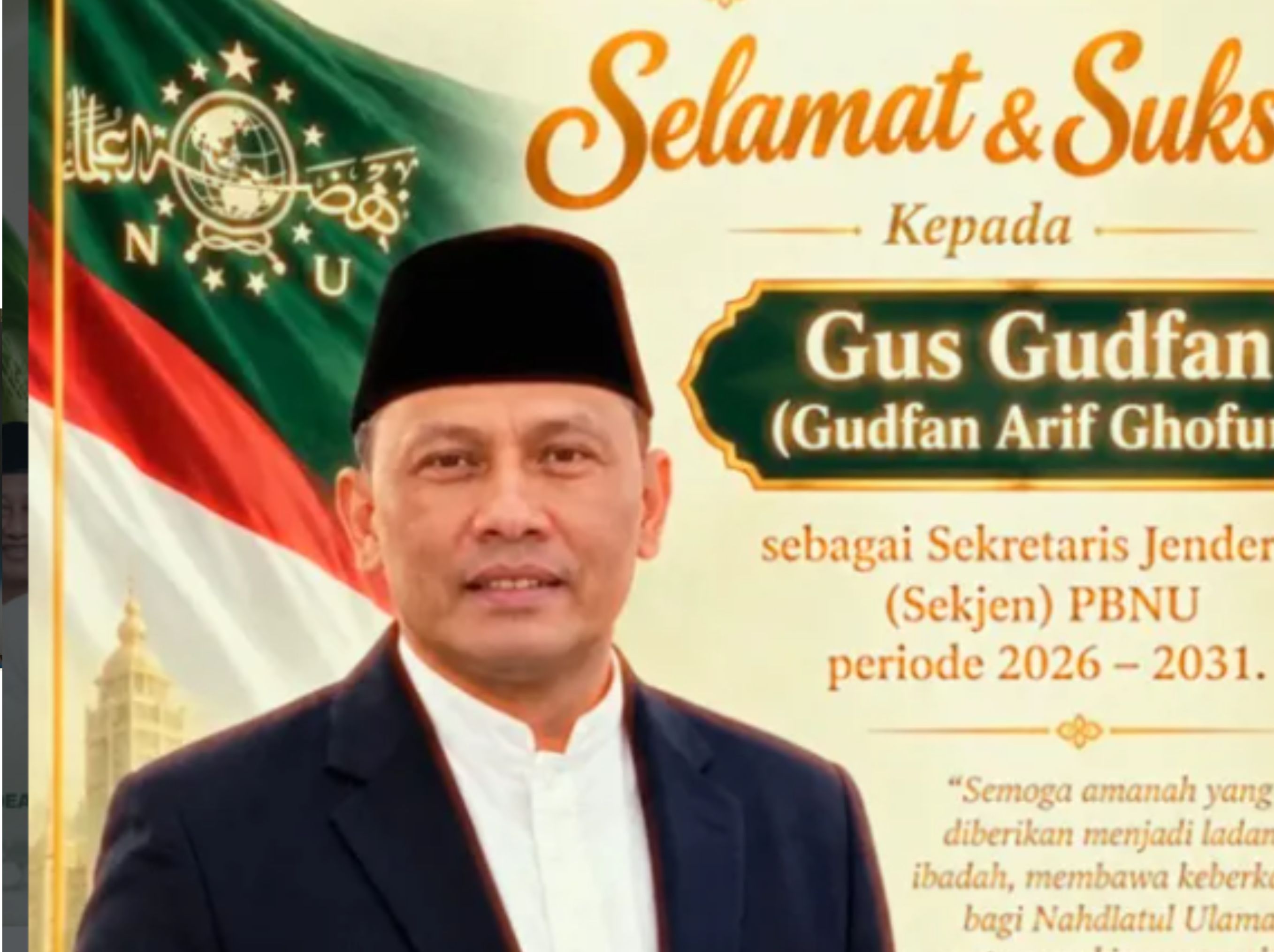 Sekretaris Jenderal PBNU : H. Gudfan Arif, S.IP.  <b>(AKUN DEDI AHMAD (Ikatan Alumni UNDAR Jakarta))</b>