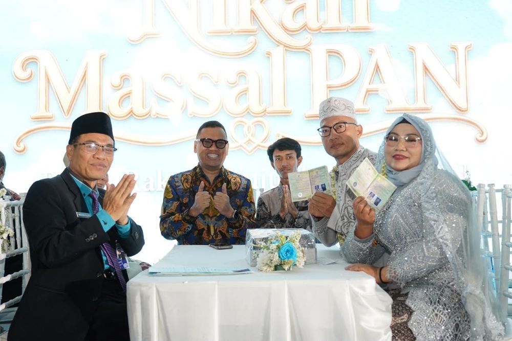 Sebanyak 28 pasangan mengikuti nikah gratis PAN. (Foto: Dok/Istimewa)