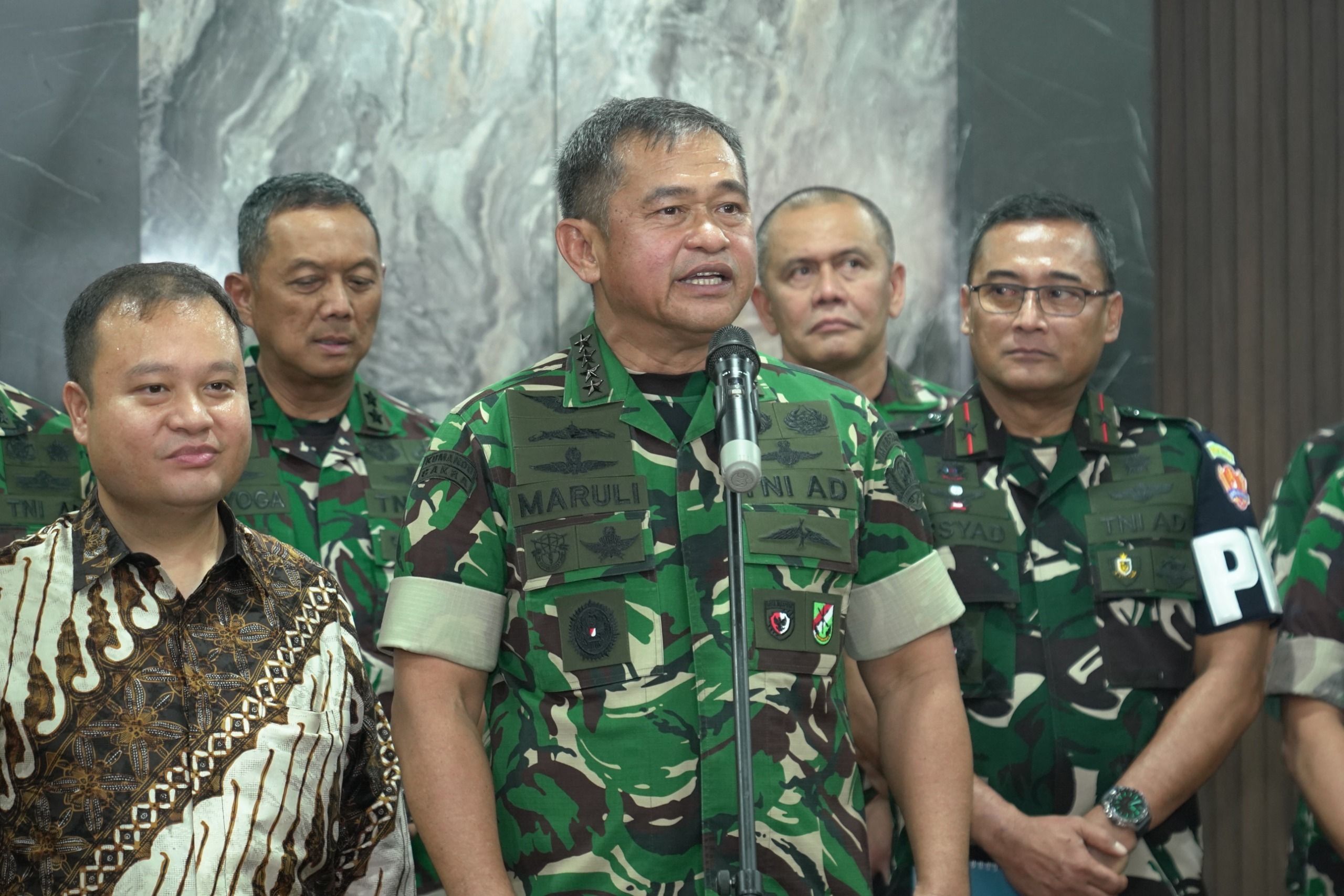 Konferensi pers usai acara.