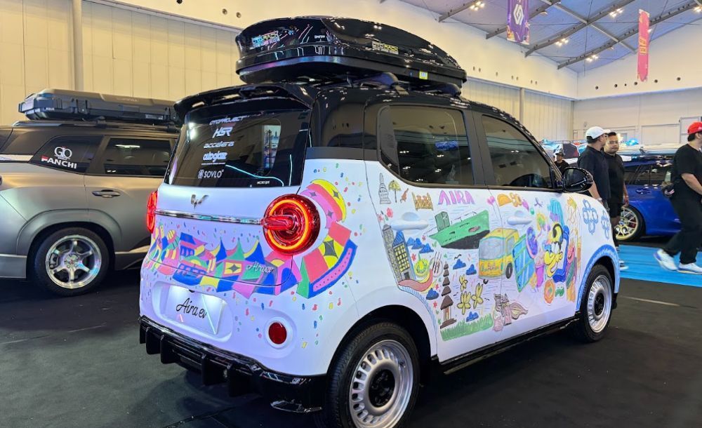 Kolaborasi bersama Otoproject dan SOVLO di IMX 2026 menunjukkan bahwa Wuling Aira ev memiliki ruang yang luas untuk dikembangkan secara kreatif. (Foto: Dok/Istimewa/Wuling Motors)