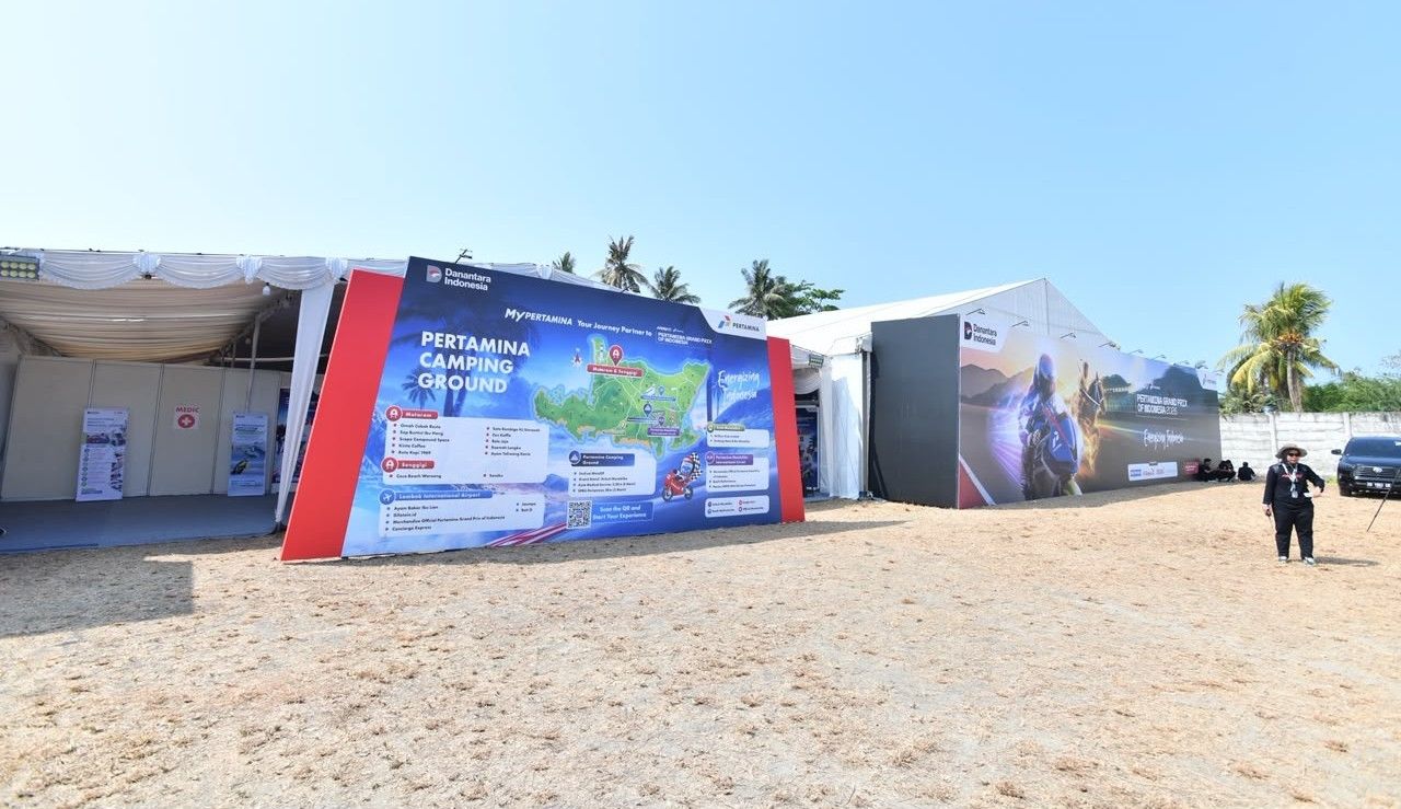 Pertamina menghadirkan camping ground untuk pertama kalinya di kawasan Pertamina Mandalika International Circuit, Lombok, Nusa Tenggara Barat (NTB). (Foto: Dok/ Istimewa/Pertamina) 