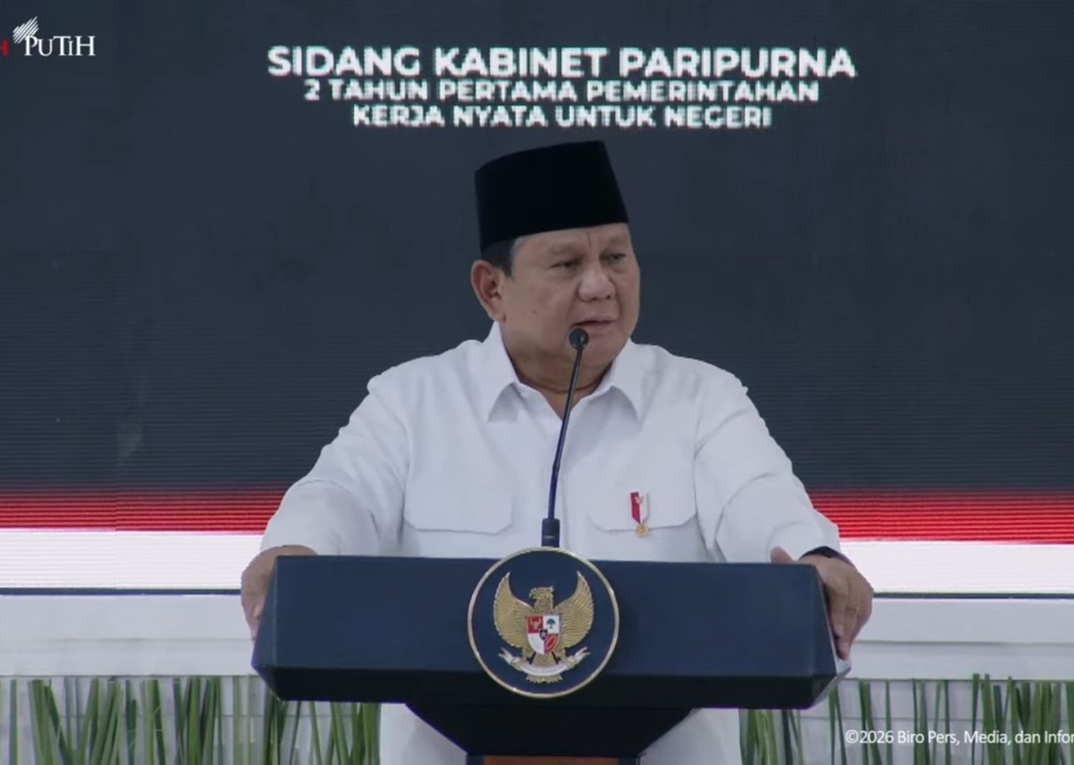 Presiden Prabowo Subianto.  <b>(YouTube)</b>