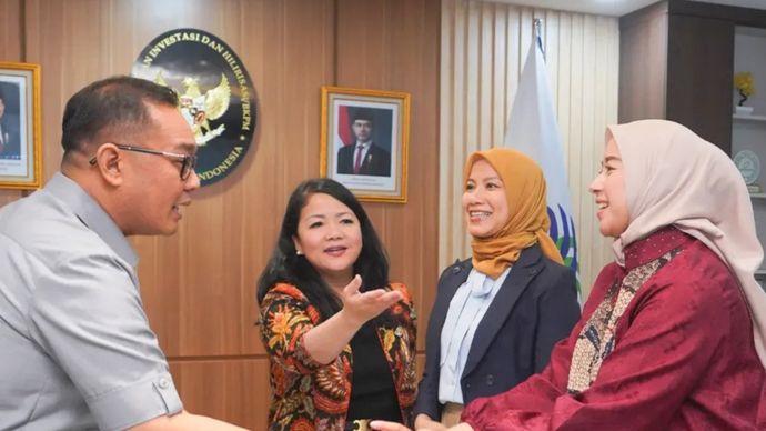 Wakil Menteri Investasi dan Hilirisasi/Wakil Kepala BKPM Todotua Pasaribu menerima audiensi Badan Otonom HIPMI Womenpreneur Sumatera Selatan. 