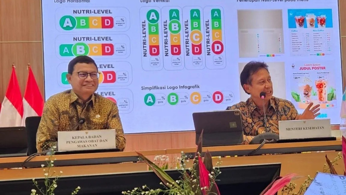 Kepala BPOM Taruna Ikrar (kiri) dan Menteri Kesehatan Budi Gunadi Sadikin (kanan) di Jakarta, Selasa (14/4/2026). ANTARA/Mecca Yumna