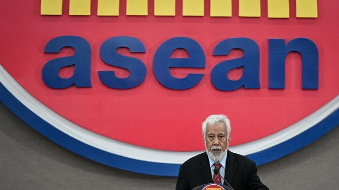 Arsip - Perdana Menteri Timor Leste Kay Rala Xanana Gusmao menyampaikan pidato kebijakan saat kunjungannya ke Sekretariat ASEAN, Jakarta, Kamis (11/12/2025). (ANTARA)