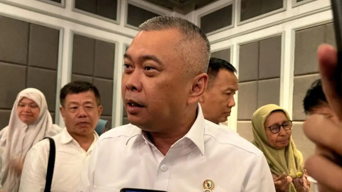 Menteri Perhubungan (Menhub) Dudy Purwagandhi dalam bincang bersama awak media di Jakarta, Kamis (9/4/2026) malam. ANTARA/Harianto