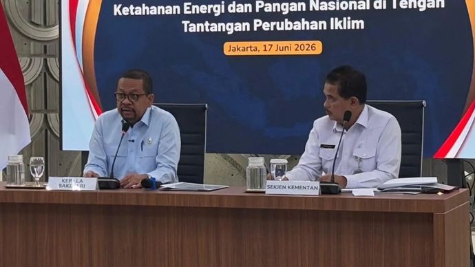 Kepala Badan Komunikasi Pemerintah (Bakom) Muhammad Qodari memberikan pemaparan percepatan program starategis di Auditorium Bakom, Jakarta, Rabu, 17 Juni 2026.
