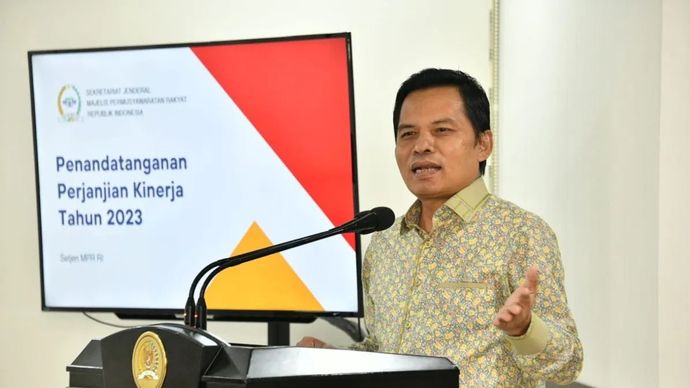 Mantan Sekretaris Jenderal MPR Ma&rsquo;ruf Cahyono.
