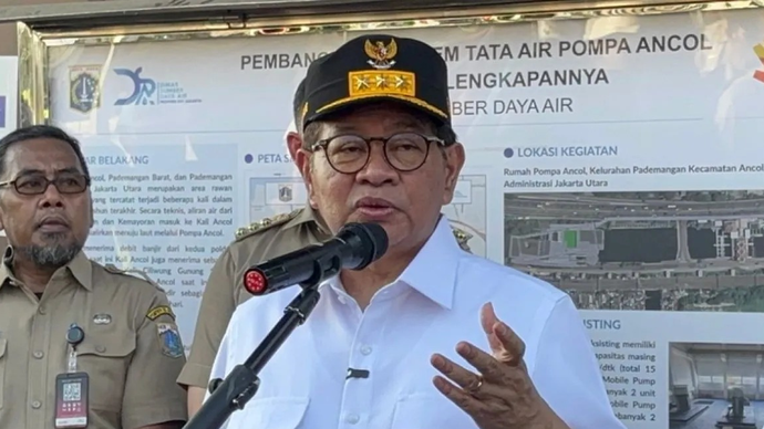 Gubernur DKI Jakarta Pramono Anung di Jakarta Utara, Rabu (7/4/2026). ANTARA/Lifia Mawaddah Putri.