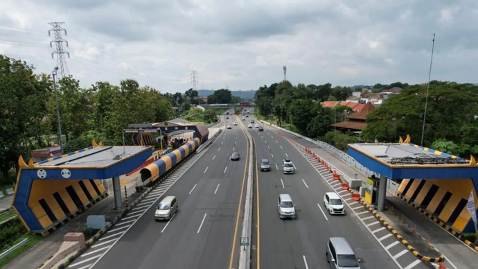PT Jasamarga Transjawa Tol (JTT) mendukung pemberlakuan rekayasa lalu lintas berupa contraflow satu lajur dari KM 70 s.d KM 47 arah Jakarta di Ruas Jalan Tol Jakarta-Cikampek pada pukul 10.30 WIB, Jakarta, Selasa (24/3/2026) (ANTARA/HO-Jasamarga Transjawa Tol)