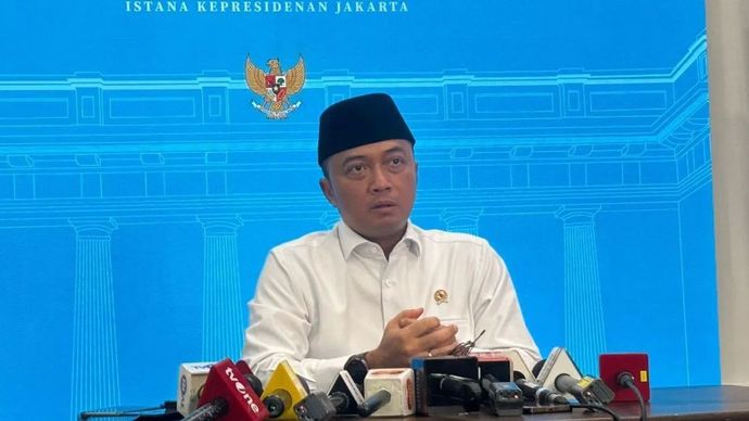 Menteri Sekretaris Negara Prasetyo Hadi memberikan keterangan pers di Kompleks Istana Kepresidenan, Jakarta, Rabu (22/10/2025). 