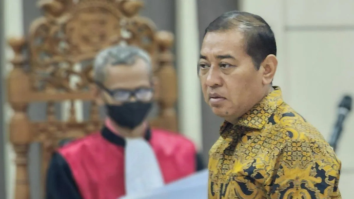 Pengusaha Billy Hariyanto alias Billy Beras saat diperiksa sebagai saksi dalam sidang di Pengadilan Tipikor Semarang, Kamis (9/11/2023). (ANTARA/I.C. Senjaya)
