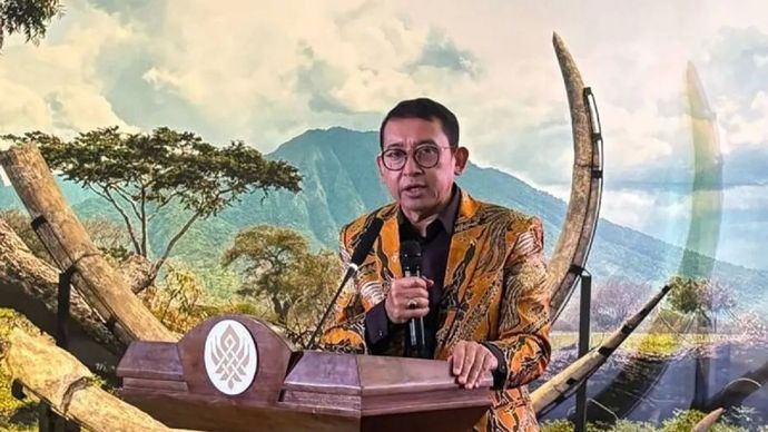 Arsip foto - Menteri Kebudayaan Fadli Zon dalam konferensi pers bertajuk &ldquo;Repatriasi Fosil Koleksi Eugene Dubois: Kembalinya Java Man&rdquo; yang digelar di Jakarta, (2/1012025). 