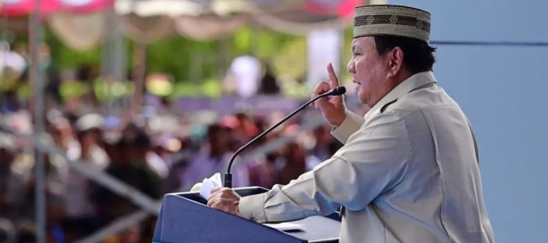 Presiden Prabowo Subianto berpidato saat acara puncak Pekan Nasional (PENAS) Kontak Tani Nelayan Andalan (KTNA) XVII di Kabupaten Gorontalo, Provinsi Gorontalo, Rabu, 24 Juni 2026.