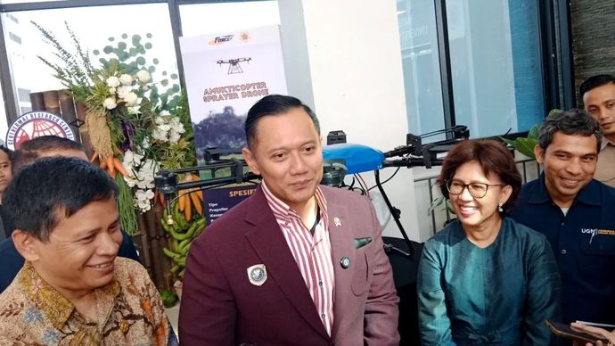 Menteri Koordinator Bidang Infrastruktur dan Pembangunan Kewilayahan Agus Harimurti Yudhoyono (AHY) di Fakultas Teknik Universitas Gadjah Mada (UGM), Yogyakarta, Rabu (8/10/2025).