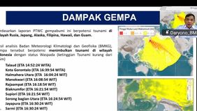 Tangkapan layar - Direktur Gempa Bumi dan Tsunami BMKG Daryono menjelaskan perkembangan peringatan dini tsunami wilayah Indonesia pascagempa bumi Rusia, dalam konferensi pers yang disiarkan daring di Jakarta, Rabu, 30 Juli 2025.