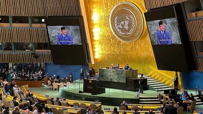 Presiden Prabowo Subianto menyampaikan pidato dalam Sidang Majelis Umum ke-80 Perserikatan Bangsa-Bangsa (PBB) di New York, Amerika Serikat.