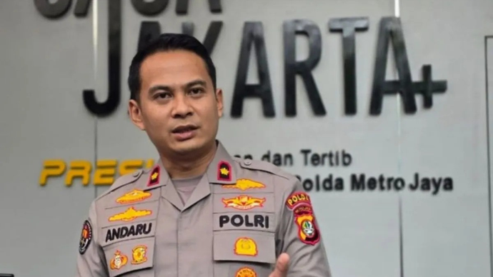 Kasubbid Penmas Polda Metro Jaya Kompol Andaru Rahutomo di Jakarta, Jumat (27/3/2026). ANTARA/Ilham Kausar.