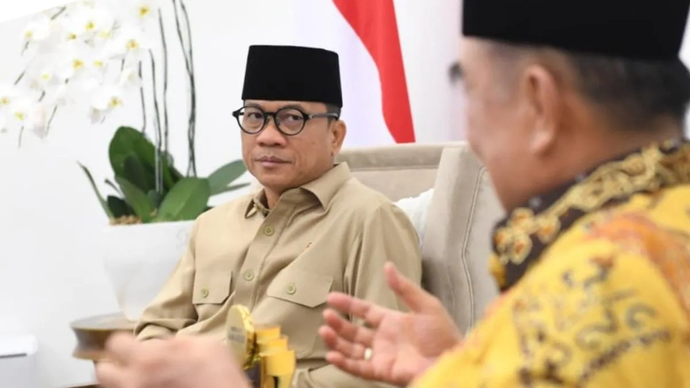 Menteri Desa dan Pembangunan Daerah Tertinggal (Mendes PDT) Yandri Susanto menerima audiensi Bupati Tanggamus, Lampung Moh. Saleh Asnawi di kediamannya di Jakarta Barat, Rabu (1/4/2026). ANTARA/HO-Humas Kemendes PDT.
