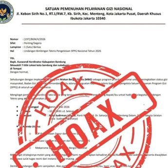 BGN Tegaskan Undangan Bimtek SPPG 2026 yang Beredar Bukan Dokumen Resmi