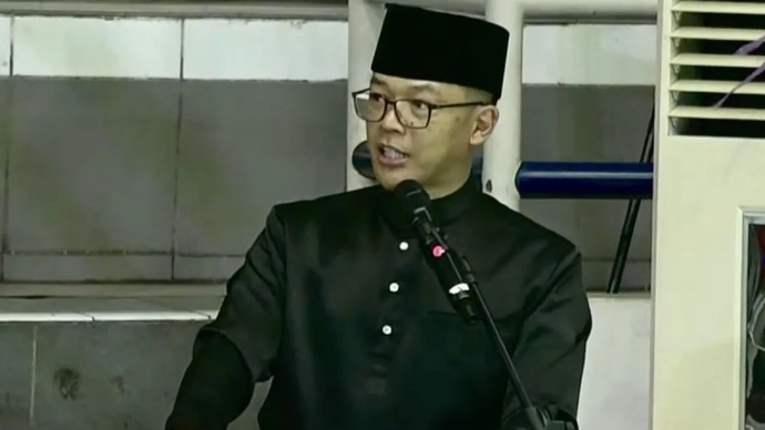 Arsip - Wakil Ketua Umum Pengurus Besar Ikatan Pencak Silat Indonesia (PB IPSI) Sugiono memberikan sambutan saat puncak peringatan HUT Ke-77 PB IPSI di Padepokan Pencak Silat Indonesia TMII, Jakarta, Sabtu (31/5/2025). ANTARA/HO-PB IPSI.