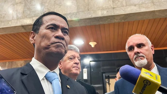 Menteri Pertanian RI Andi Amran Sulaiman dani Menteri Pertanian Palestina Rezq Basheer-Salimia, Senin, 7 Juli 2025.