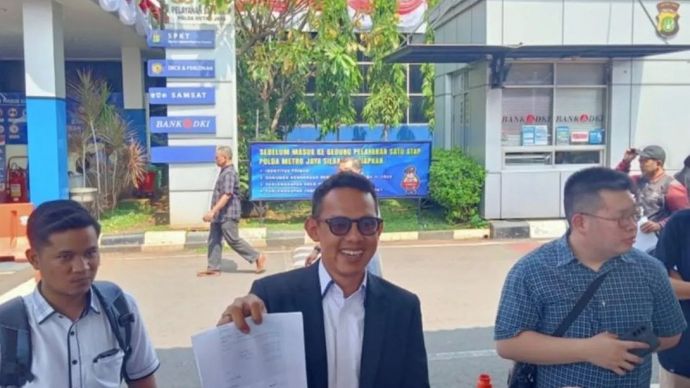 Kuasa hukum para korban member dan karyawan Gold's Gym, Kurniadi Nur saat ditemui di SPKT Polda Metro Jaya, Rabu, 6 Agustus 2025.