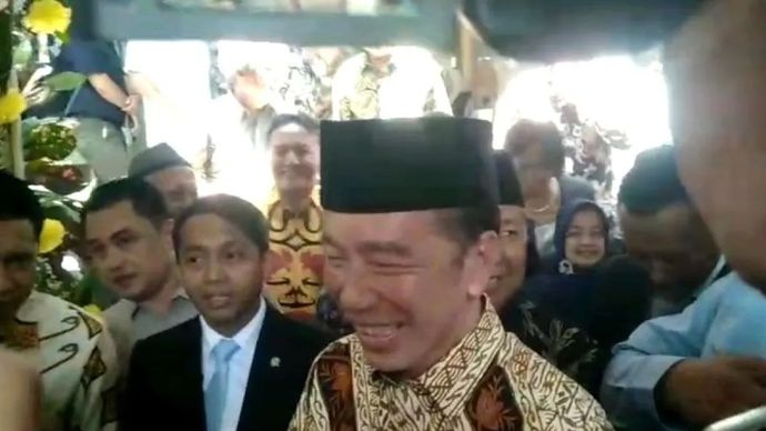 Presiden Ke-7 RI Joko Widodo di Fakultas Kehutanan Universitas Gadjah Mada (UGM), Sleman, Daerah Istimewa Yogyakarta, Jumat (17/10/2025).