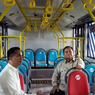 Momen Prabowo Jajal Bus Listrik Transjakarta Saat Tinjau Pabrik VKTR di Magelang
