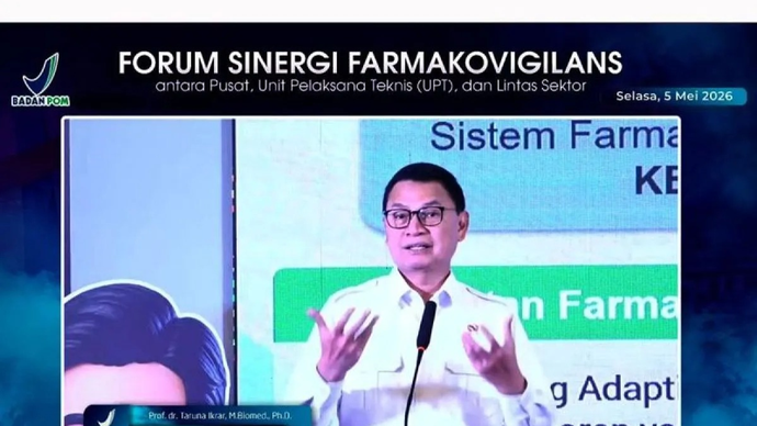 Tangkapan layar - Kepala Badan Pengawas Obat dan Makanan (BPOM) Taruna Ikrar di Jakarta, Selasa 5 Mei 2026. ANTARA/HO - YouTube channel BPOM/pri