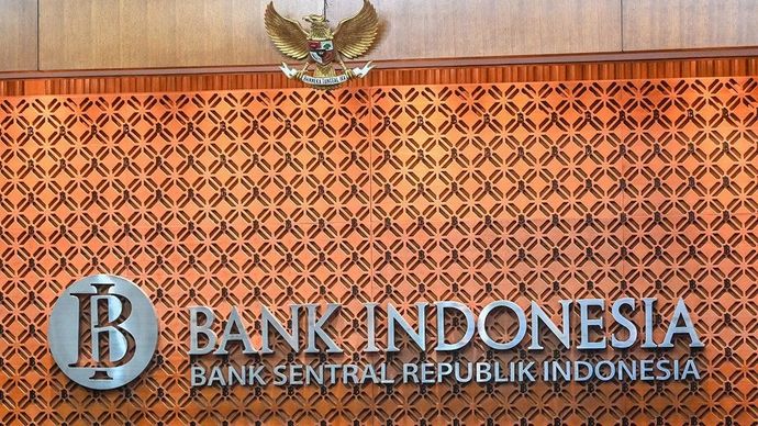 Logo Bank Indonesia (BI) Jakarta. ANTARA FOTO/Rivan Awal Lingga/rwa/am