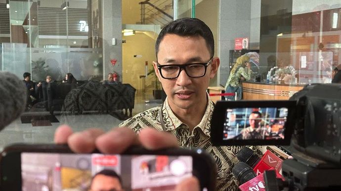 Juru Bicara Komisi Pemberantasan Korupsi Budi Prasetyo memberikan keterangan di Gedung Merah Putih KPK, Jakarta, Rabu, 17 September 2025.