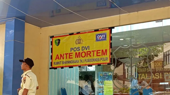 Suasana Pos DVI Ante Mortem Rumah Sakit Bhayangkara Tk I Pusdokkes Polri (RS Polri) Kramat Jati, Jakarta Timur, Senin (20/1/2025).