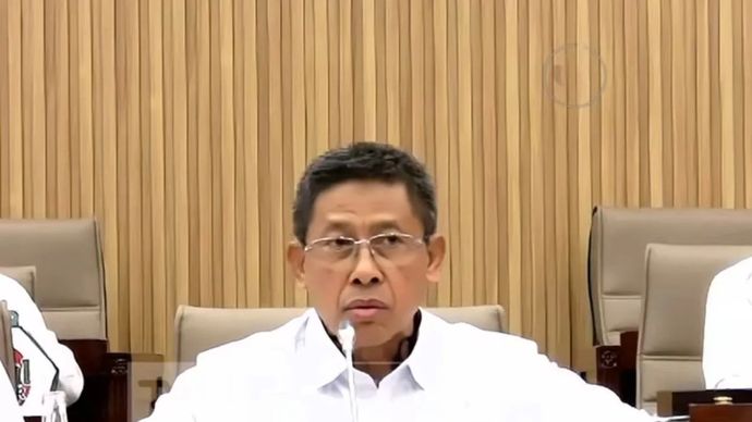 Tangkapan layar dari YouTube Parlemen TV - Direktur Utama PT Agrinas Palma Nusantara (Persero) Agus Sutomo dalam Rapat Dengar Pendapat (RDP) dengan Komisi VI DPR RI di Jakarta, Selasa, 23 September 2025.
