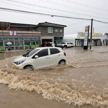 Hujan Deras di Korea Selatan, 2.500 Warga Mengungsi dan 1 Kakek Dilaporkan Meninggal