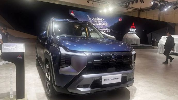 Mitsubishi Destinator yang dipajang di GIIAS 2025, ICE BSD City, Tangerang, Banten, Selasa, 5 Agustus 2025.