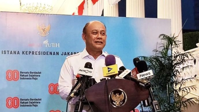 Kepala Badan Gizi Nasional (BGN) Dadan Hindayana jumpa pers mengenai perkembangan pelaksanaan program makan bergizi gratis (MBG) di Istana Kepresidenan RI, Jakarta, Selasa 12 Agustus 2025. ANTARA/Mentari Dwi Gayati/aa.