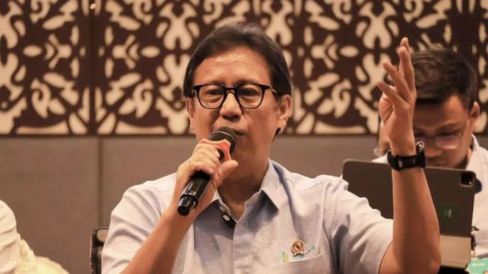 Menteri Kesehatan (Menkes) RI Budi Gunadi Sadikin memberikan paparan di Universitas Negeri Padang, Sumatera Barat, Senin 11 Agustus 2025. ANTARA/Muhammad Zulfikar/am.