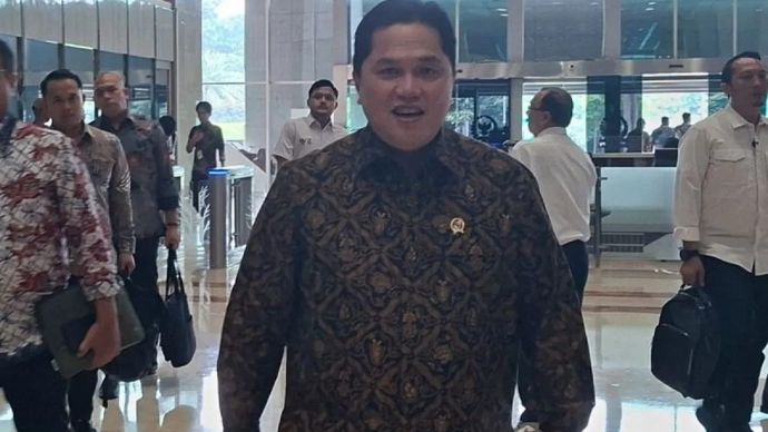 Menteri BUMN Erick Thohir menghadiri Rapat Kerja Komisi VI DPR RI di Jakarta, Senin 15 September 2025. Erick Thohir mengungkapkan Penyertaan Modal Negara (PMN) untuk KAI, PELNI dan INKA telah disetujui oleh Komisi VI DPR RI. (ANTARA/Aji Cakti)