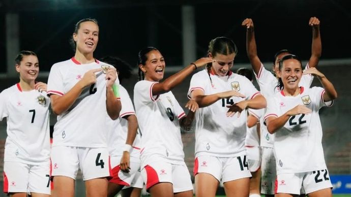 Selebrasi gol timnas putri Indonesia pada final AFF Women's Cup 2026 melawan timnas putri Laos di Kuala Lumpur Football Stadium, Malaysia, Rabu, 22 Juli 2026.