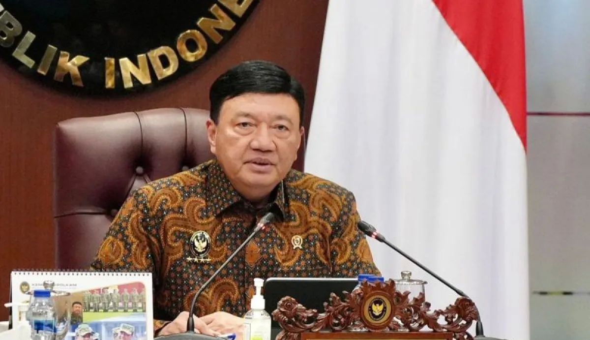 Menko Polkam Budi Gunawan saat menggelar rapat di kantor Kemenko Polkam Jakarta Pusat. <b>(ANTARA)</b>