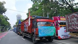 Demo RUU ODOL, Akses ke Monas Diblokade Truk