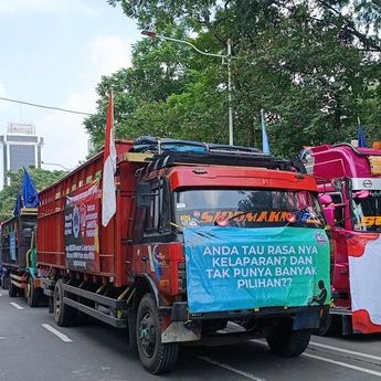 Demo RUU ODOL, Akses ke Monas Diblokade Truk
