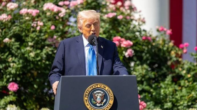 Presiden Amerika Serikat, Donald Trump. ANTARA/Xinhua/Hu Yousong/aa.