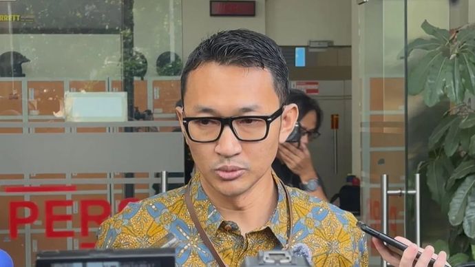 Juru Bicara Komisi Pemberantasan Korupsi Budi Prasetyo saat memberikan keterangan di Gedung Merah Putih KPK, Jakarta, Jumat 1 Agustus 2025. (ANTARA/Rio Feisal)