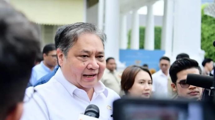 Menko bidang Perekonomian Airlangga Hartarto memberikan keterangan di Istana Kepresidenan Jakarta, Selasa 16 September 2025. ANTARA/HO-Biro Pers Sekretariat Presiden