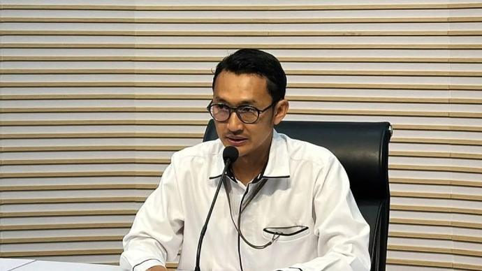 Juru Bicara Komisi Pemberantasan Korupsi Budi Prasetyo memberikan keterangan di Gedung Merah Putih KPK, Jakarta, Senin (30/3/2026). ANTARA/Rio Feisal/am.