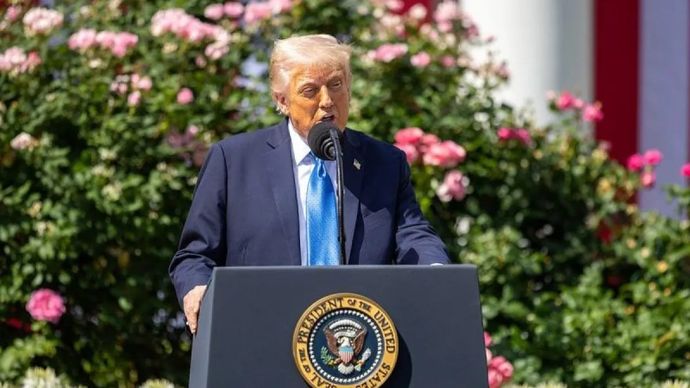 Presiden Amerika Serikat, Donald Trump. ANTARA/Xinhua/Hu Yousong/aa.