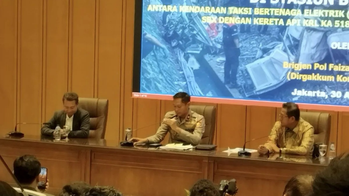 Dirgakkum Korlantas Polri Brigjen Polisi Faizal saat menghadiri diskusi di kompleks parlemen, Jakarta, Kamis (30/4/2026). ANTARA/Bagus Ahmad Rizaldi